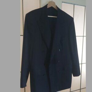 Made in Italy Brioni Men's Dark Navy Double Breasted Blazer (Size 50)